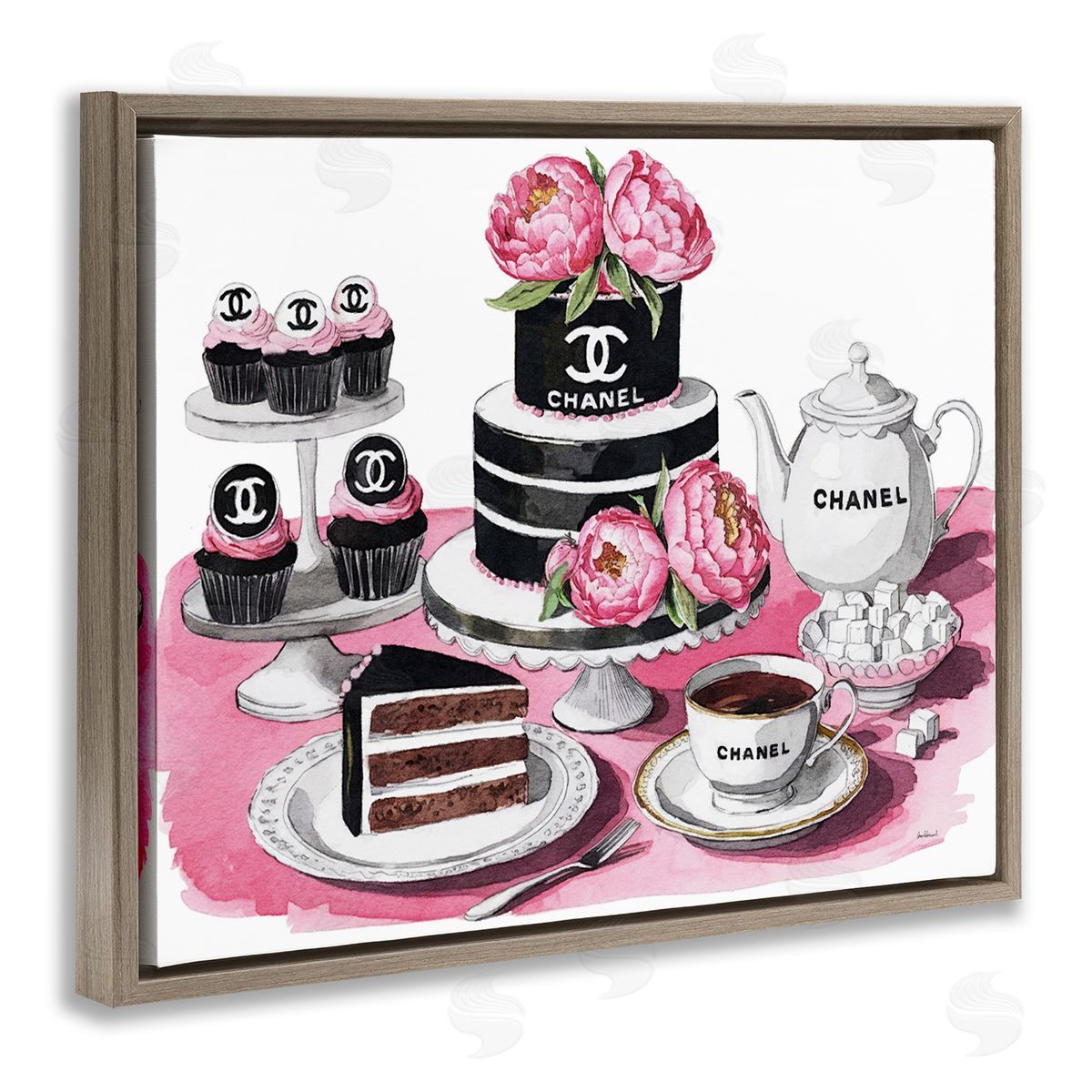 Amanda Greenwood Feminine Chic Dessert Spread Canvas Wall Art Print