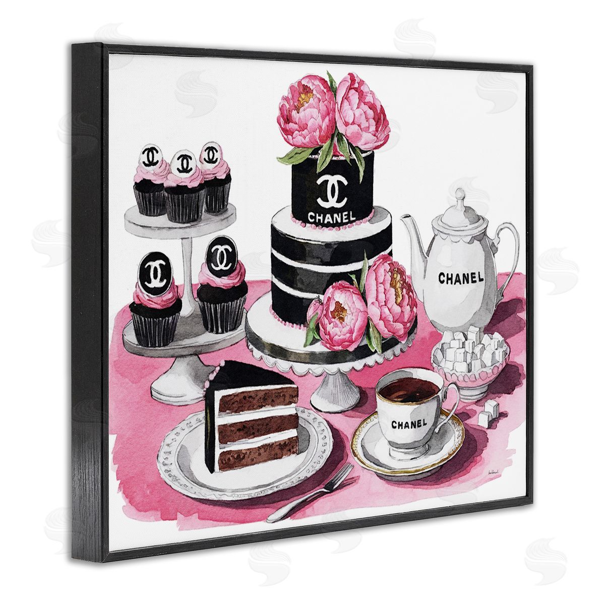 Amanda Greenwood Feminine Chic Dessert Spread Canvas Wall Art Print