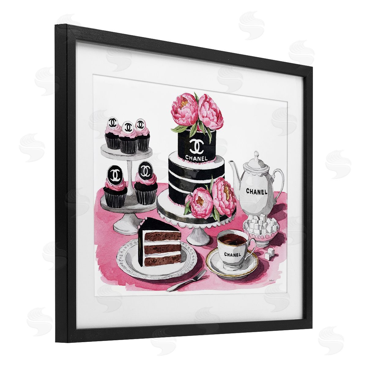 Amanda Greenwood Feminine Chic Dessert Spread Canvas Wall Art Print