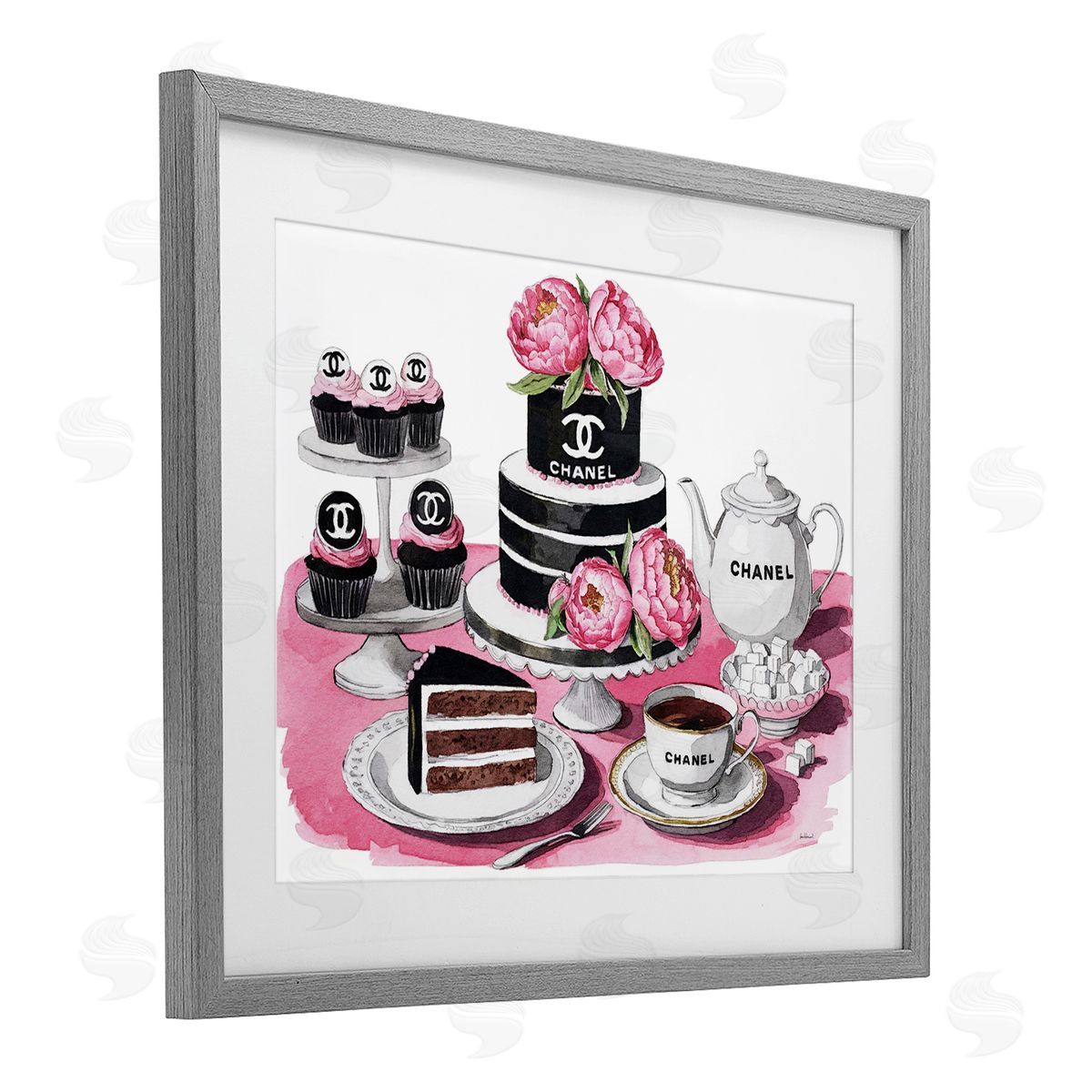 Amanda Greenwood Feminine Chic Dessert Spread Canvas Wall Art Print