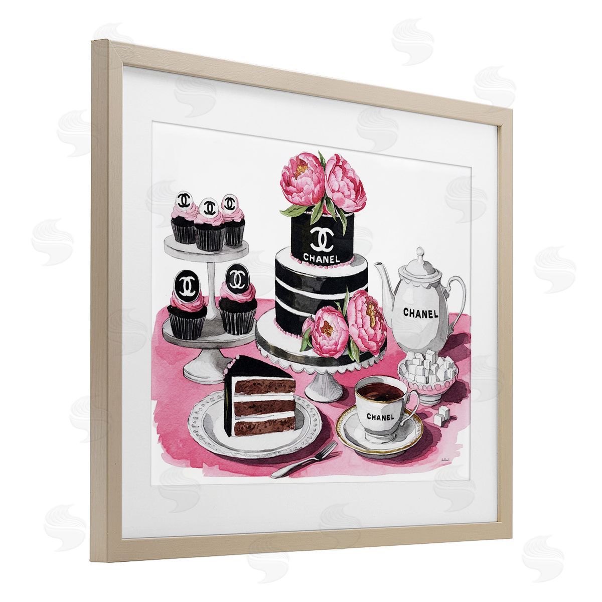 Amanda Greenwood Feminine Chic Dessert Spread Canvas Wall Art Print