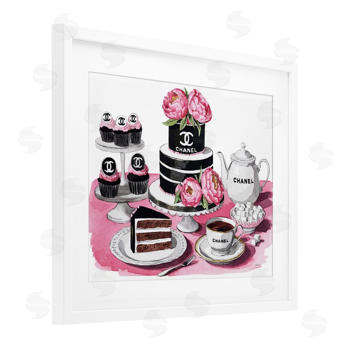 Amanda Greenwood Feminine Chic Dessert Spread Canvas Wall Art Print