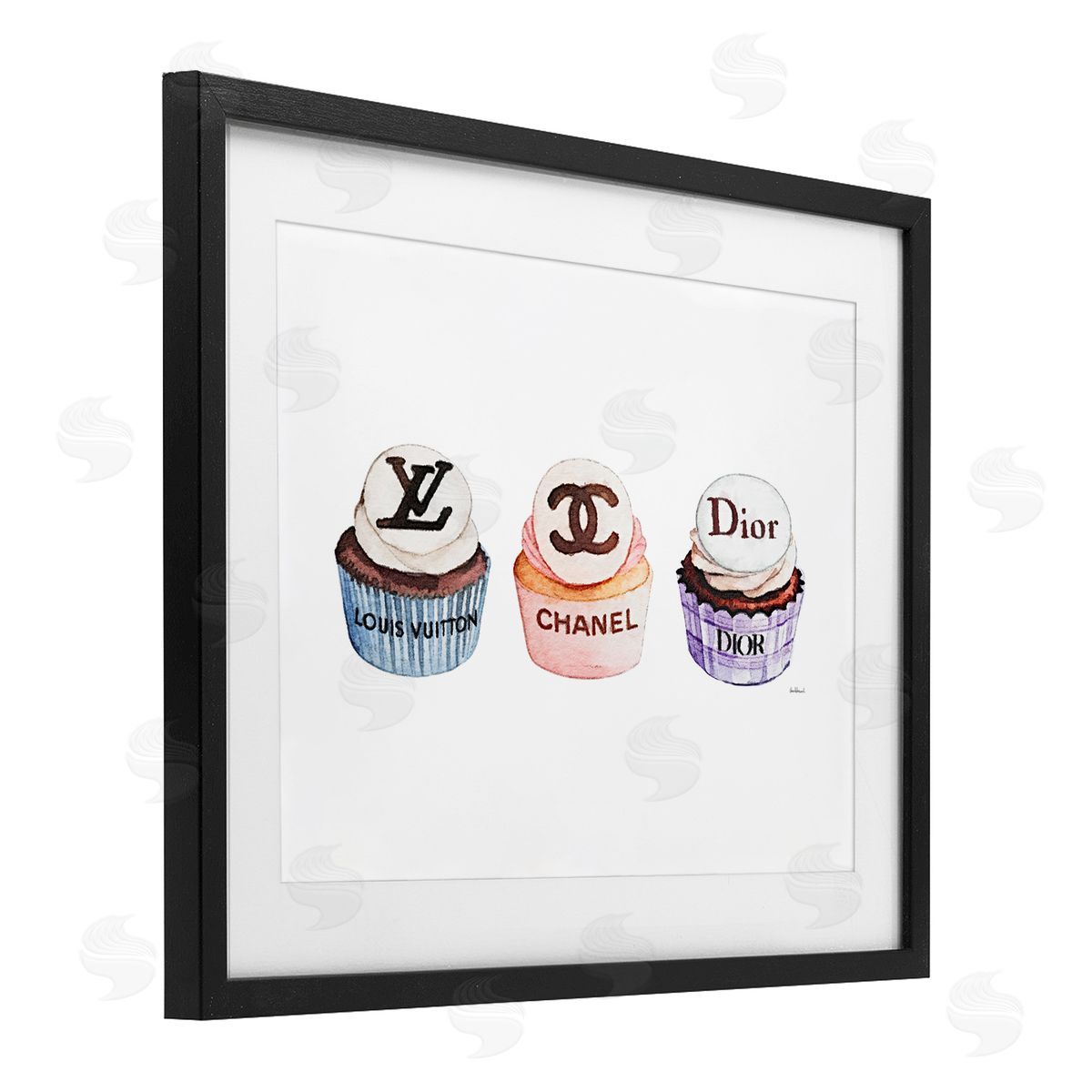 Amanda Greenwood Chic Fashion Cupcake Trio Canvas Wall Art Print
