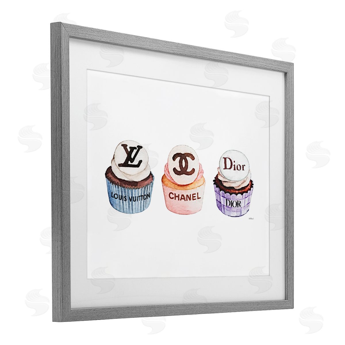 Amanda Greenwood Chic Fashion Cupcake Trio Canvas Wall Art Print