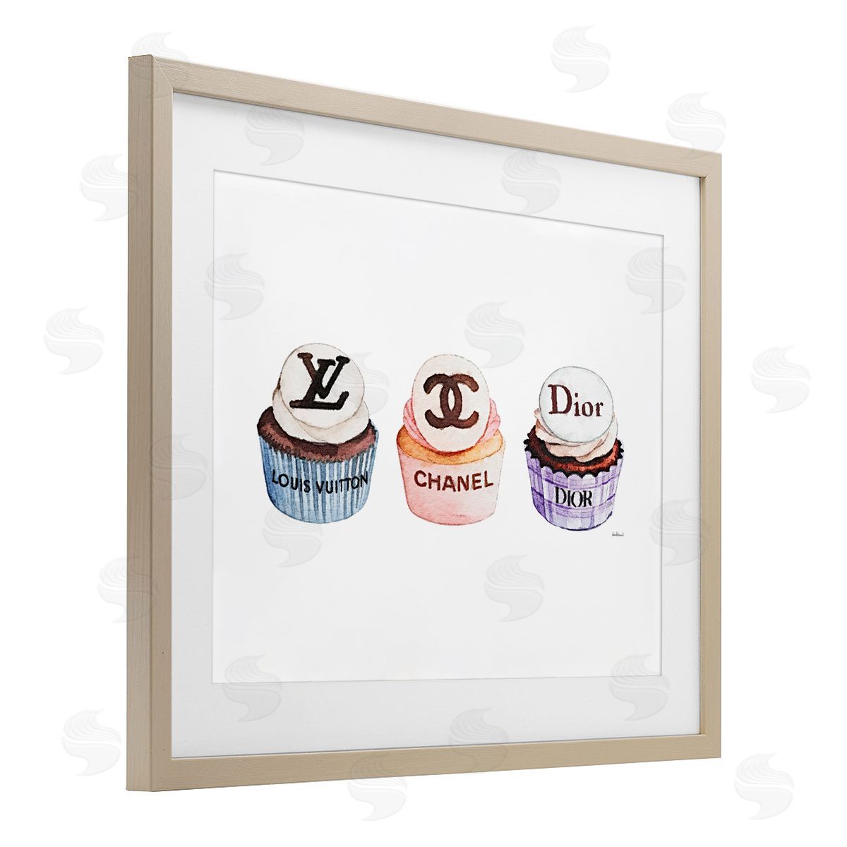 Amanda Greenwood Chic Fashion Cupcake Trio Canvas Wall Art Print