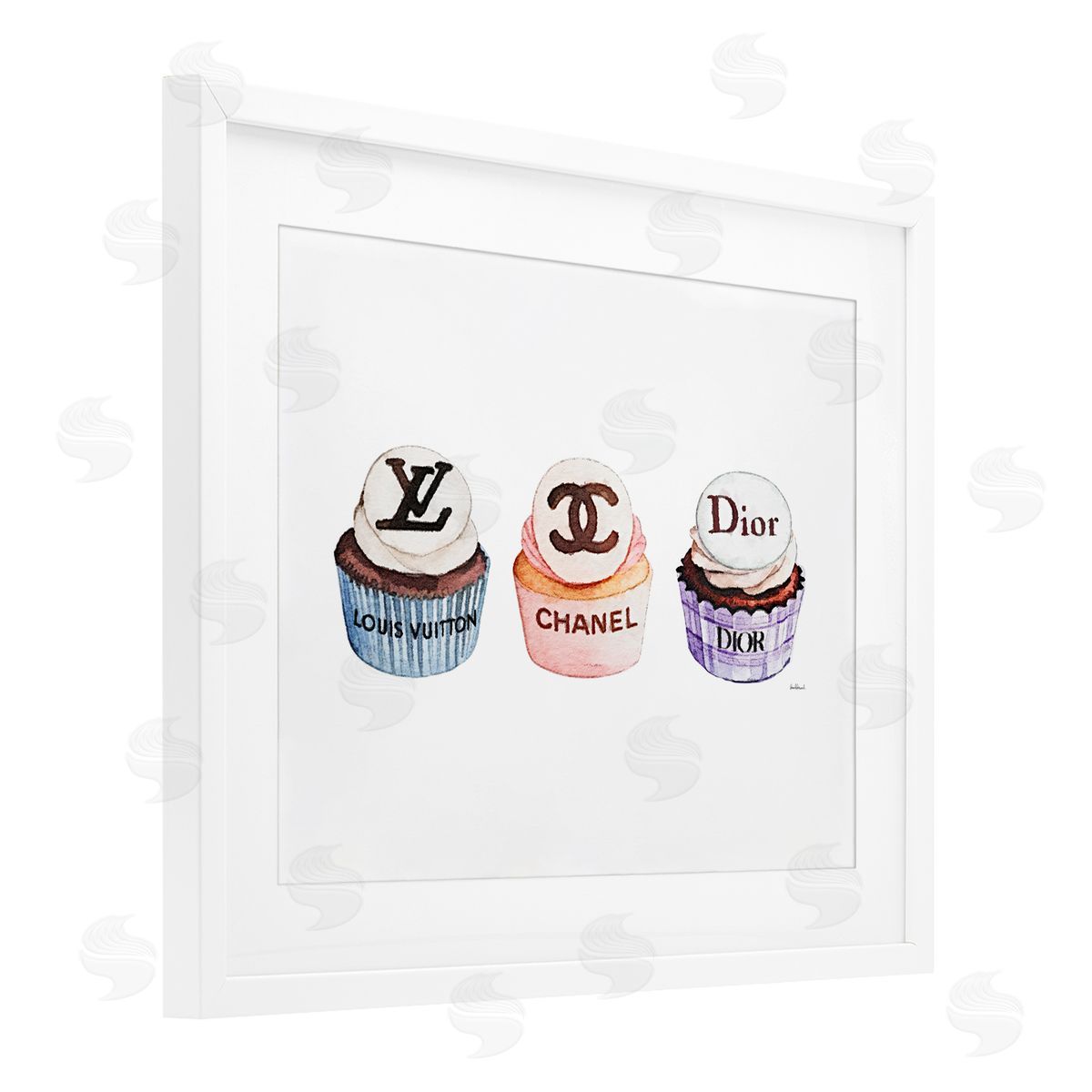 Amanda Greenwood Chic Fashion Cupcake Trio Canvas Wall Art Print