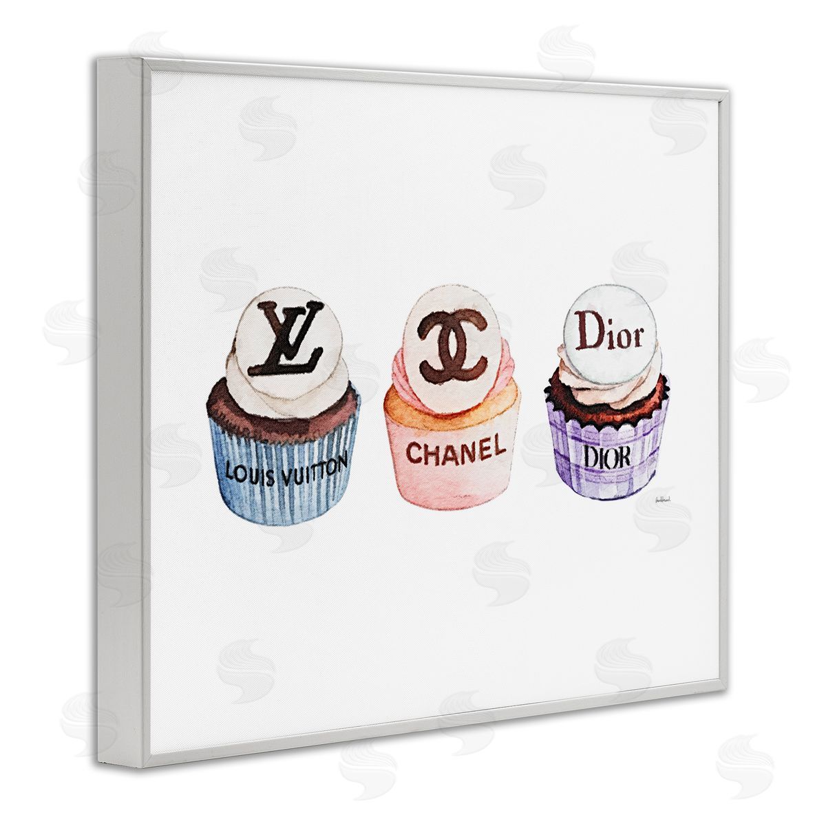 Amanda Greenwood Chic Fashion Cupcake Trio Canvas Wall Art Print