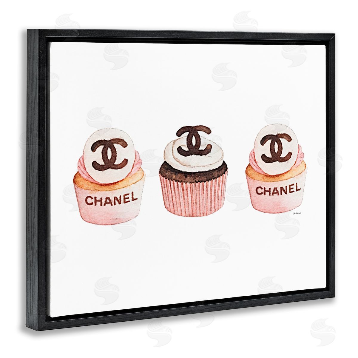 Amanda Greenwood Luxury Fashion Cupcake Trio Canvas Wall Art Print