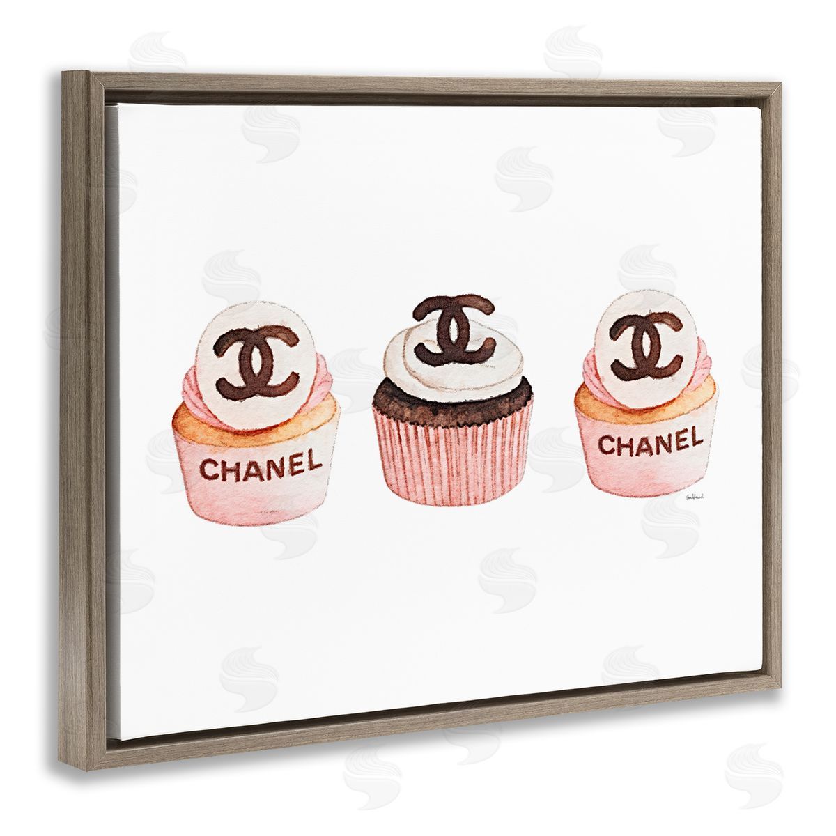 Amanda Greenwood Luxury Fashion Cupcake Trio Canvas Wall Art Print