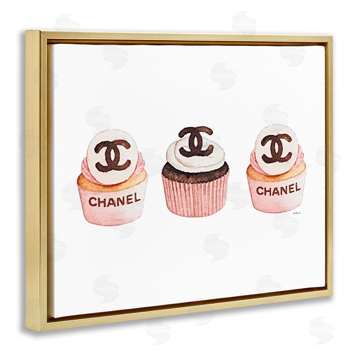 Amanda Greenwood Luxury Fashion Cupcake Trio Canvas Wall Art Print
