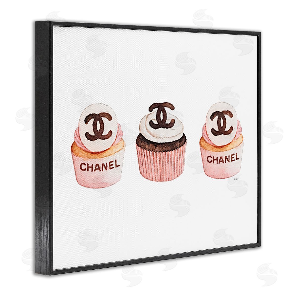 Amanda Greenwood Luxury Fashion Cupcake Trio Canvas Wall Art Print