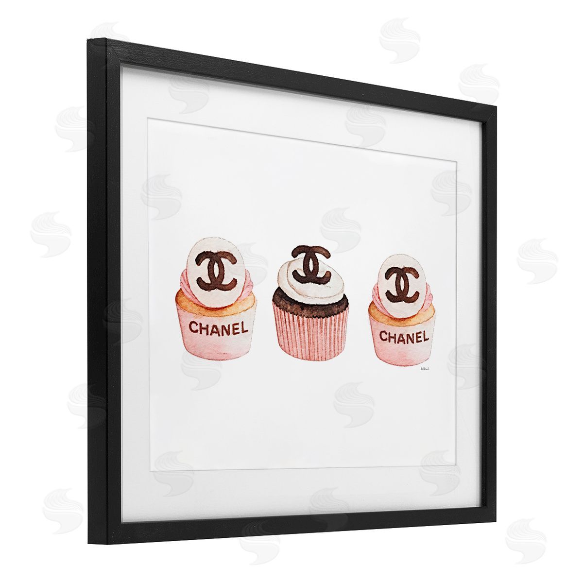 Amanda Greenwood Luxury Fashion Cupcake Trio Canvas Wall Art Print