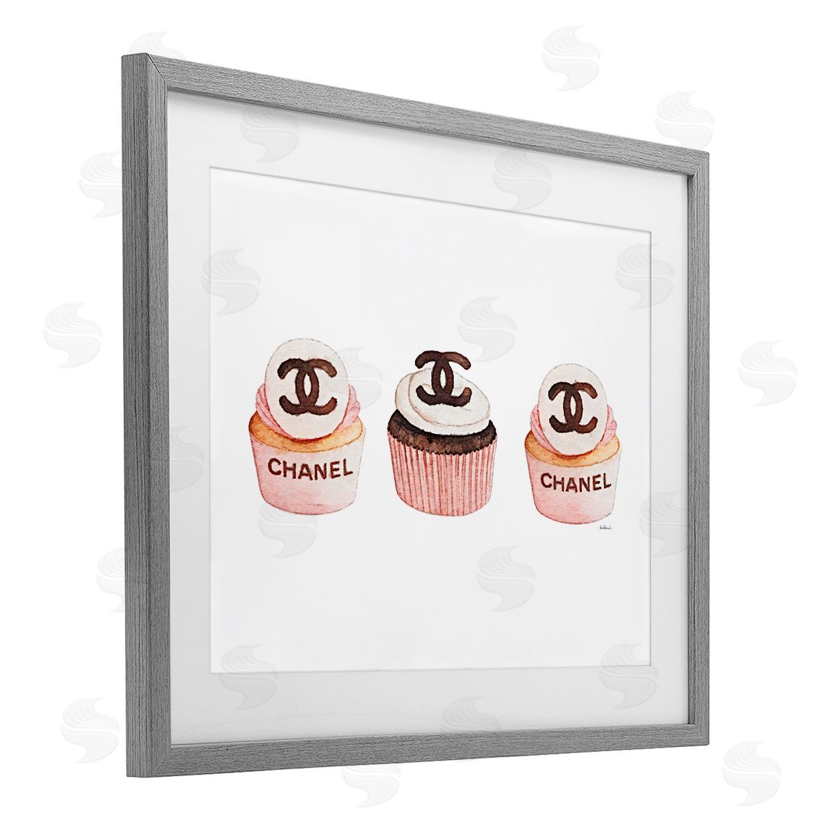Amanda Greenwood Luxury Fashion Cupcake Trio Canvas Wall Art Print