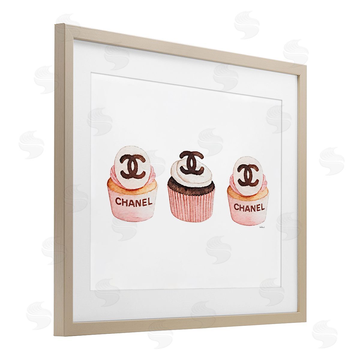 Amanda Greenwood Luxury Fashion Cupcake Trio Canvas Wall Art Print