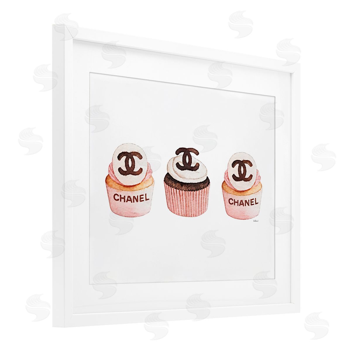 Amanda Greenwood Luxury Fashion Cupcake Trio Canvas Wall Art Print