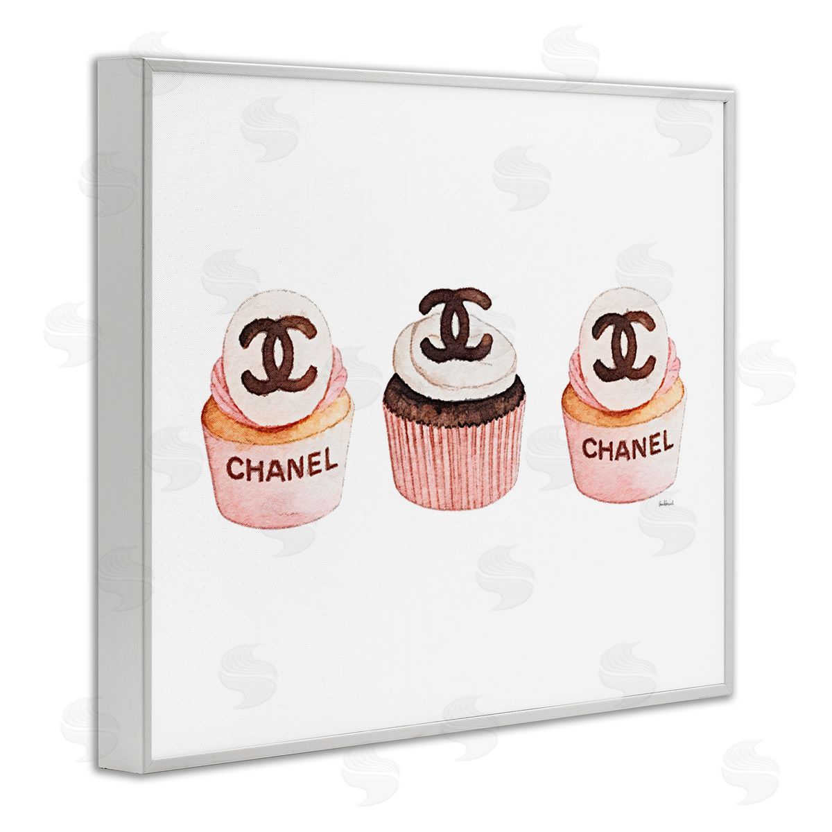 Amanda Greenwood Luxury Fashion Cupcake Trio Canvas Wall Art Print
