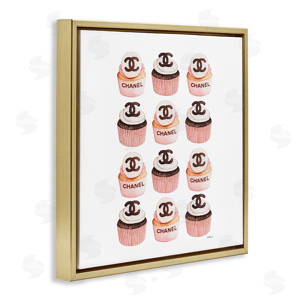 Amanda Greenwood Pink Glam Brand Cupcakes Canvas Wall Art Print