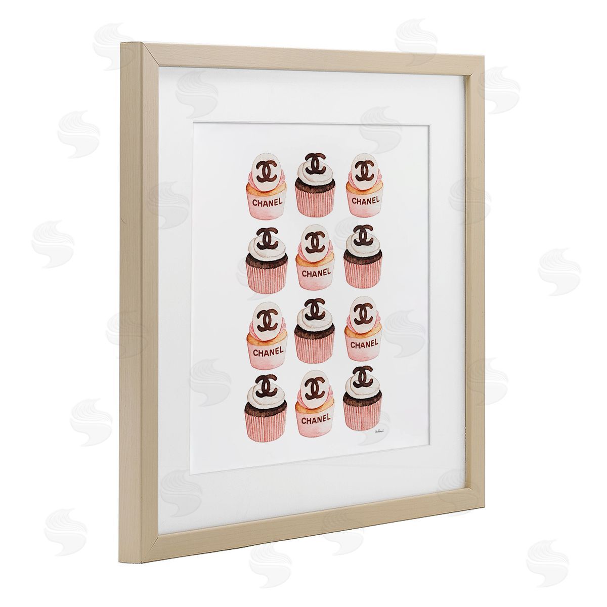 Amanda Greenwood Pink Glam Brand Cupcakes Canvas Wall Art Print