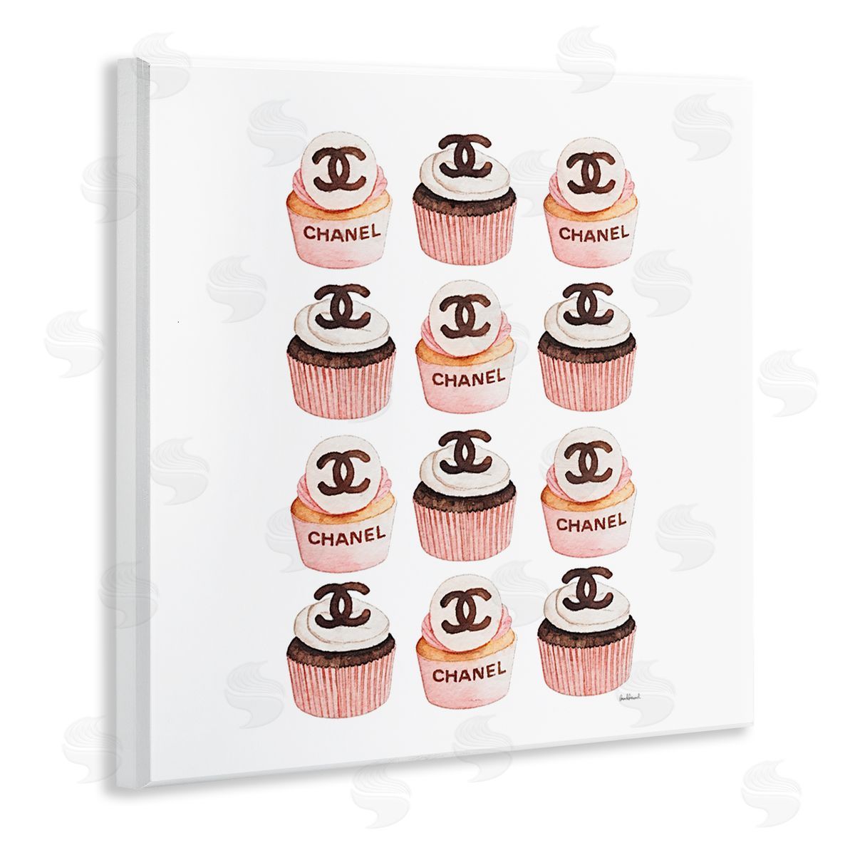 Amanda Greenwood Pink Glam Brand Cupcakes Canvas Wall Art Print