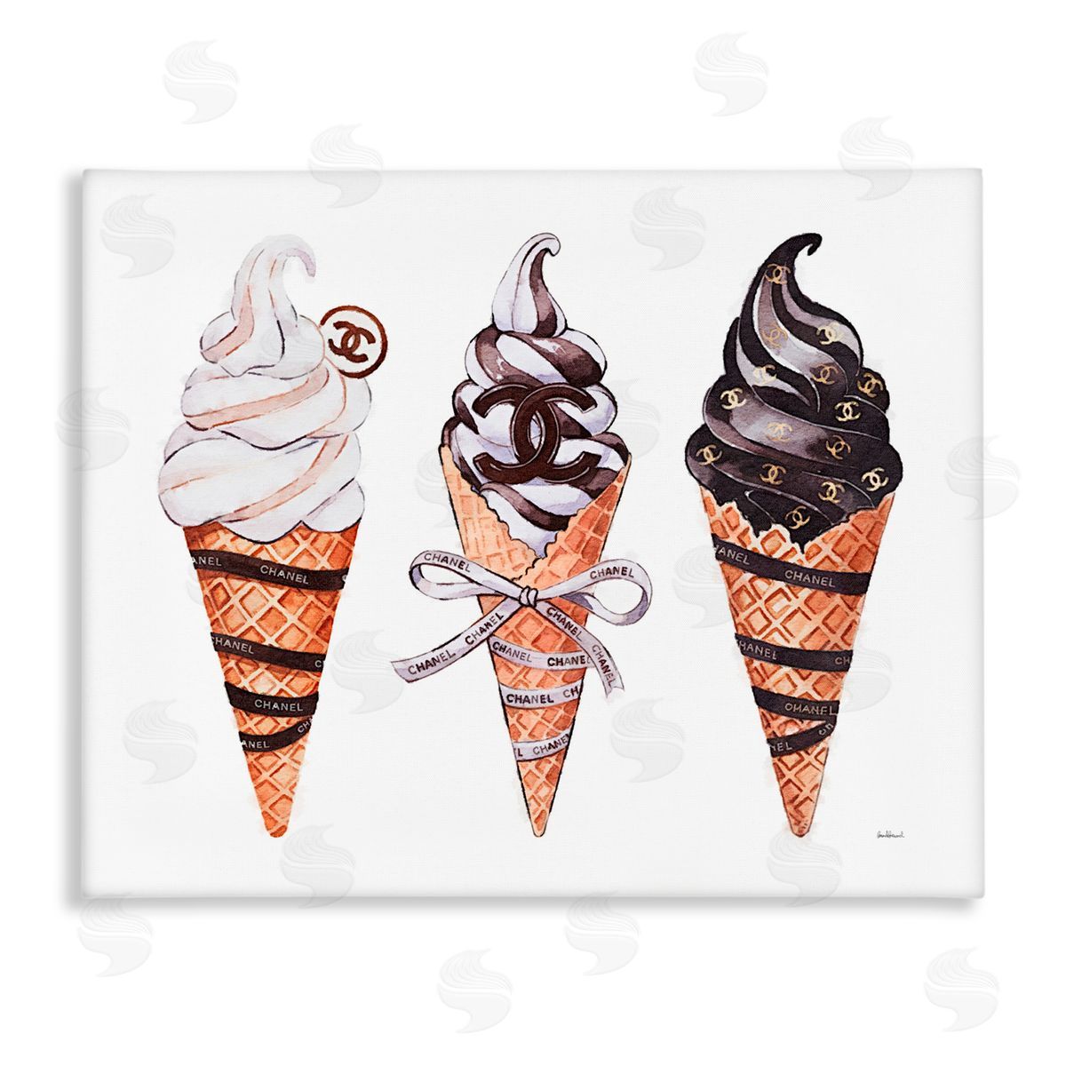 Amanda Greenwood Fashion Brand Ice Cream Canvas Wall Art Print