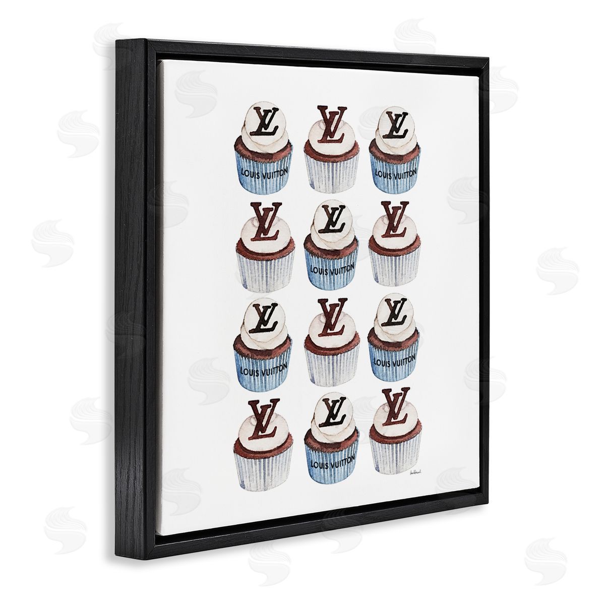 Amanda Greenwood Blue Glam Brand Cupcakes Canvas Wall Art Print