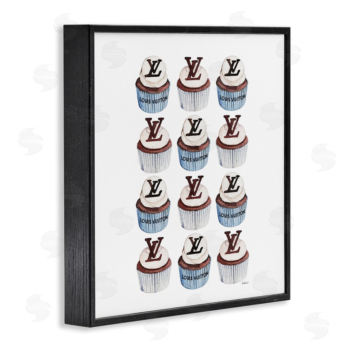 Amanda Greenwood Blue Glam Brand Cupcakes Canvas Wall Art Print