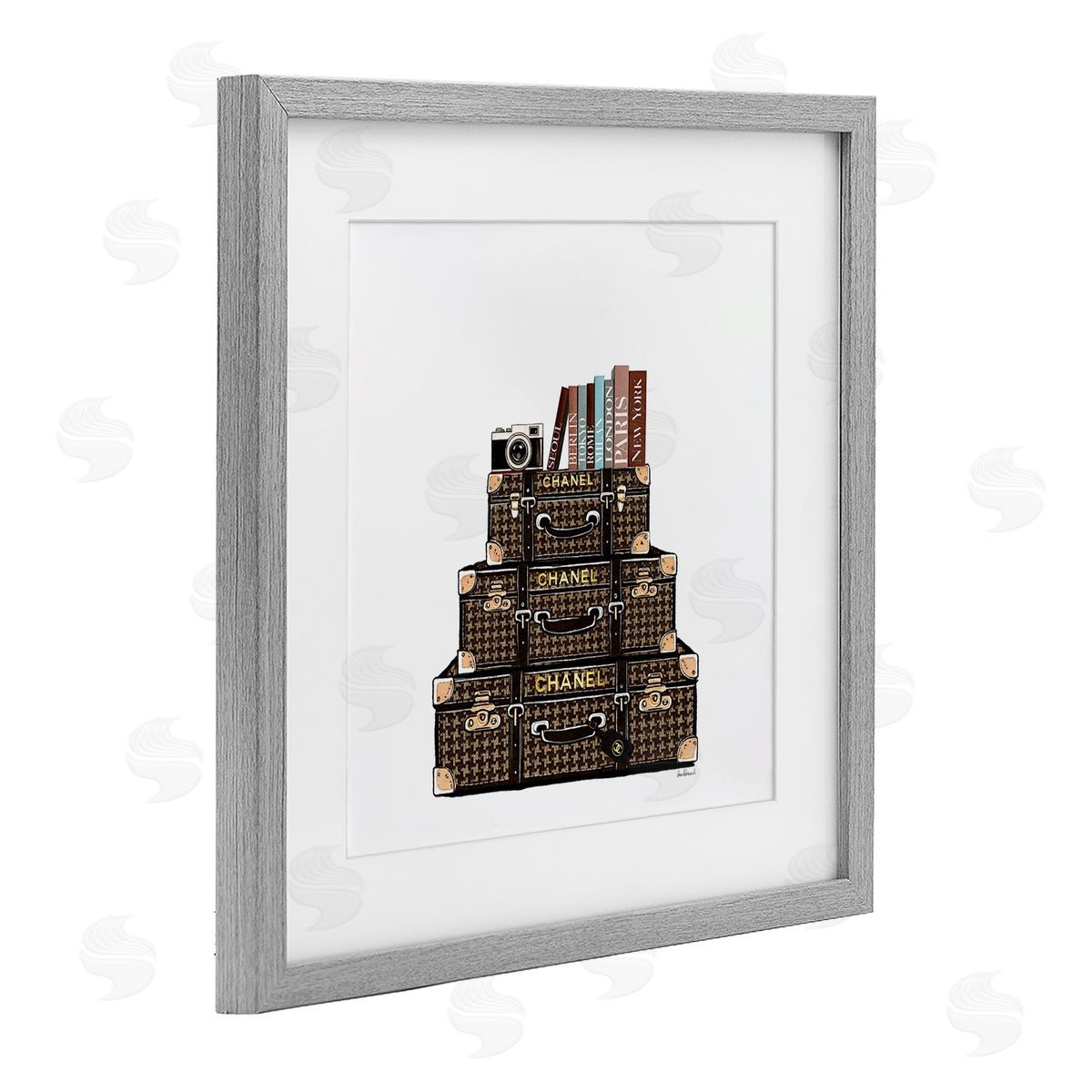 Amanda Greenwood Piled Luxury Suitcases Canvas Wall Art Print