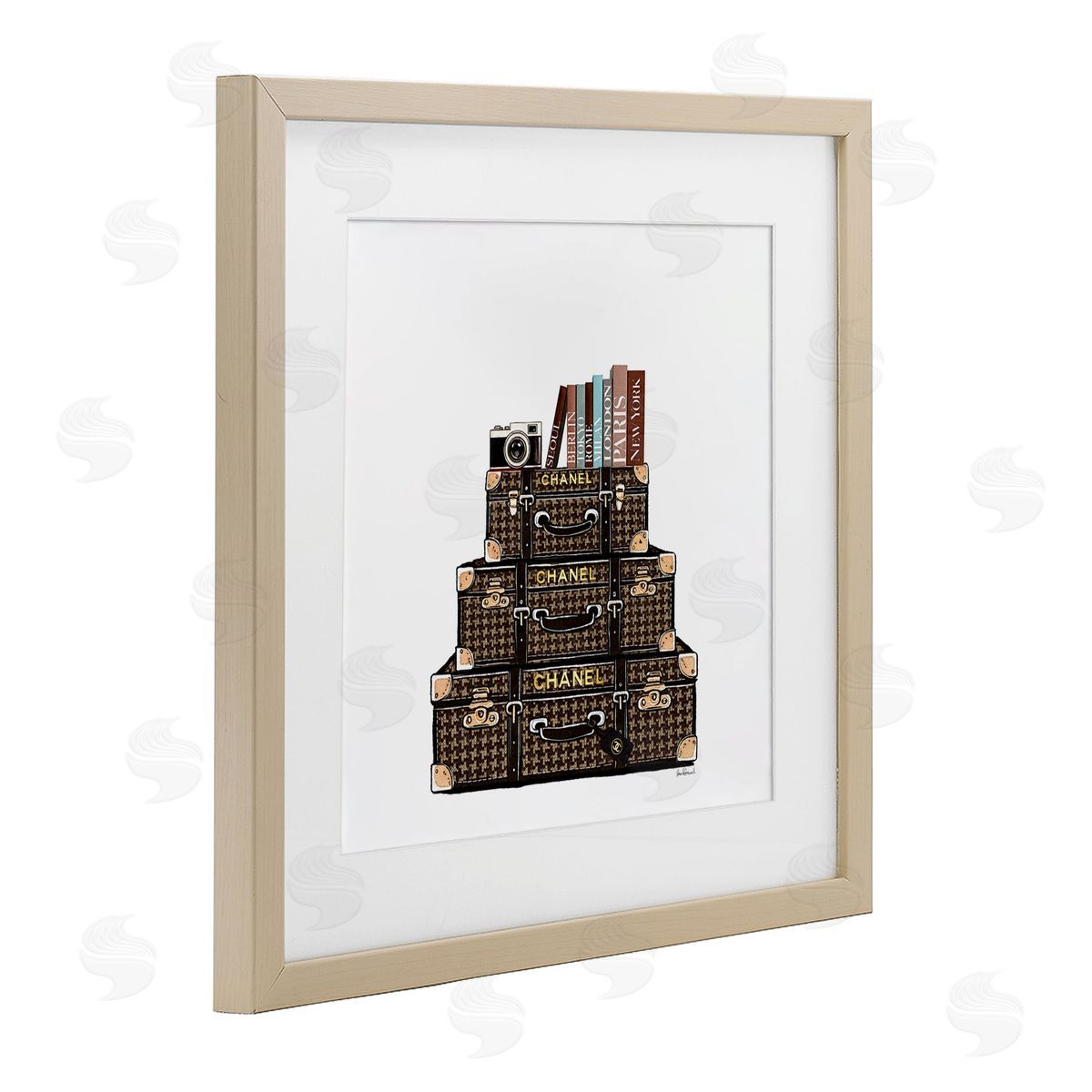 Amanda Greenwood Piled Luxury Suitcases Canvas Wall Art Print