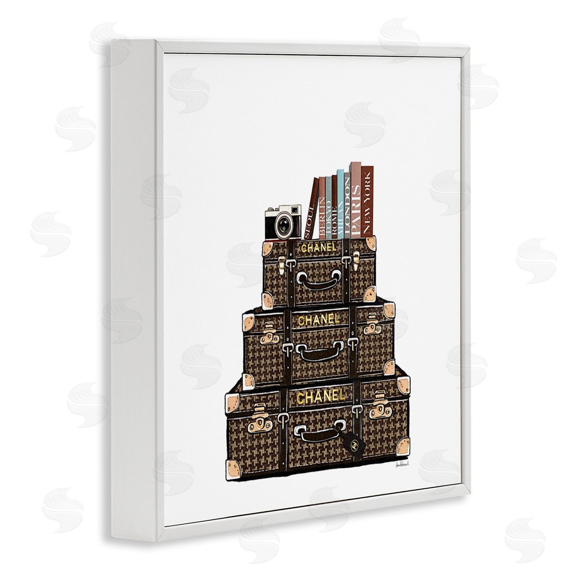 Amanda Greenwood Piled Luxury Suitcases Canvas Wall Art Print