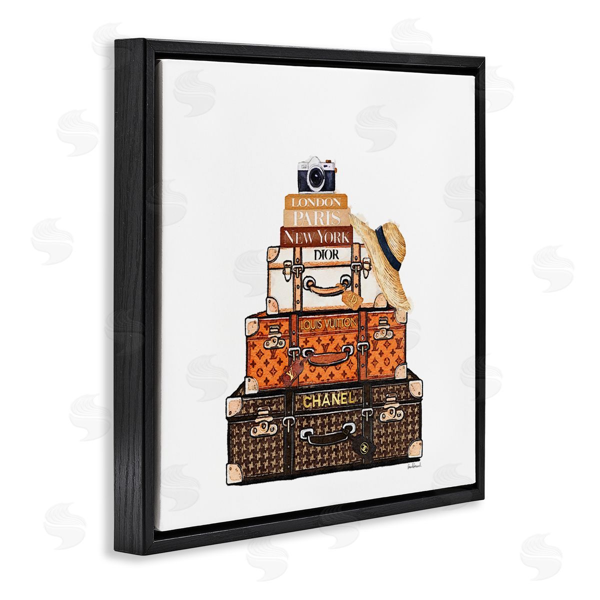 Amanda Greenwood Iconic Travel Suitcases Canvas Wall Art Print