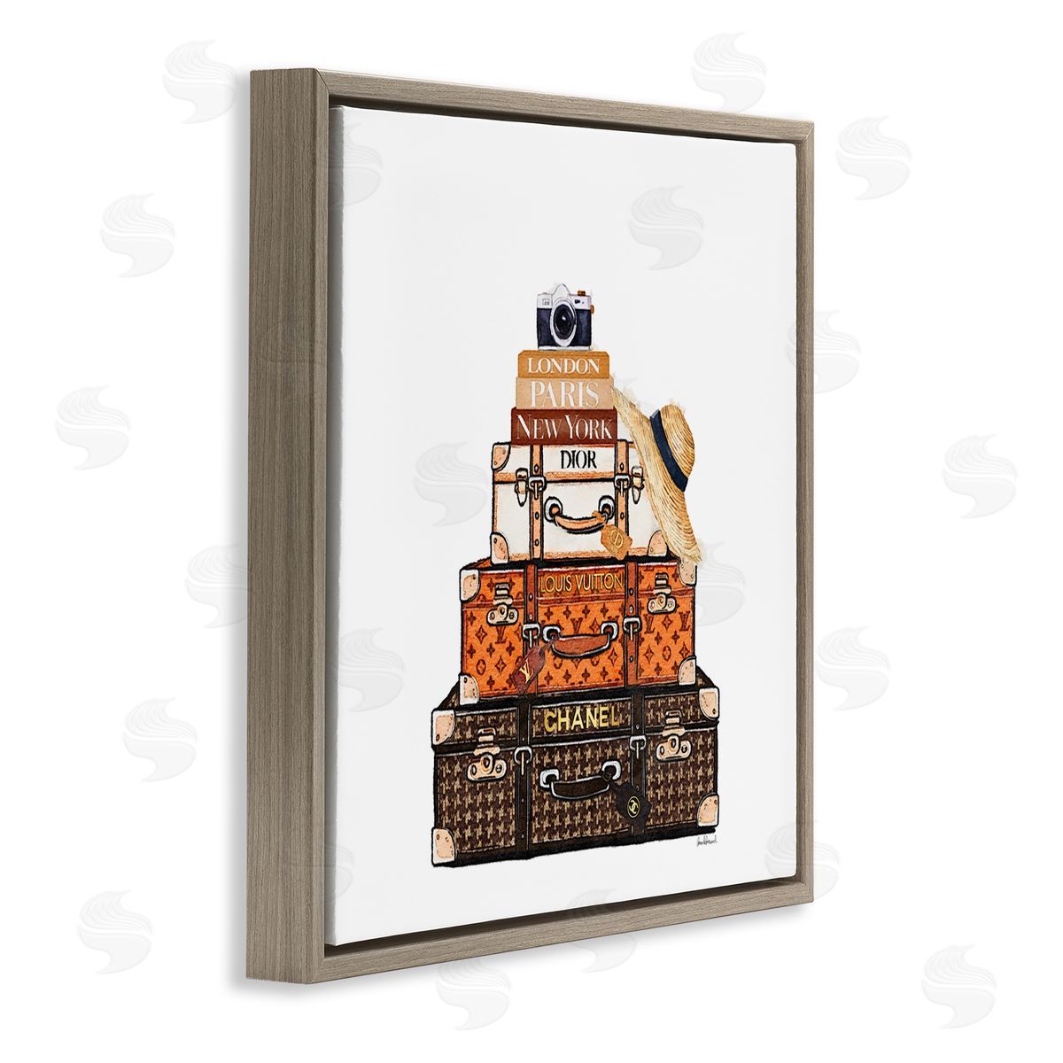 Amanda Greenwood Iconic Travel Suitcases Canvas Wall Art Print