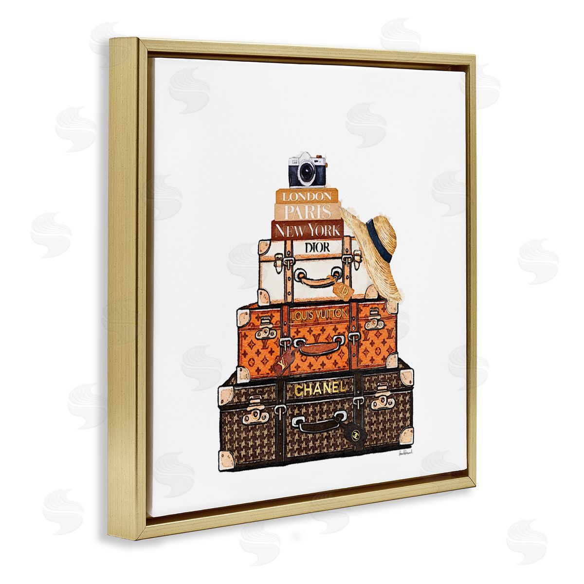 Amanda Greenwood Iconic Travel Suitcases Canvas Wall Art Print