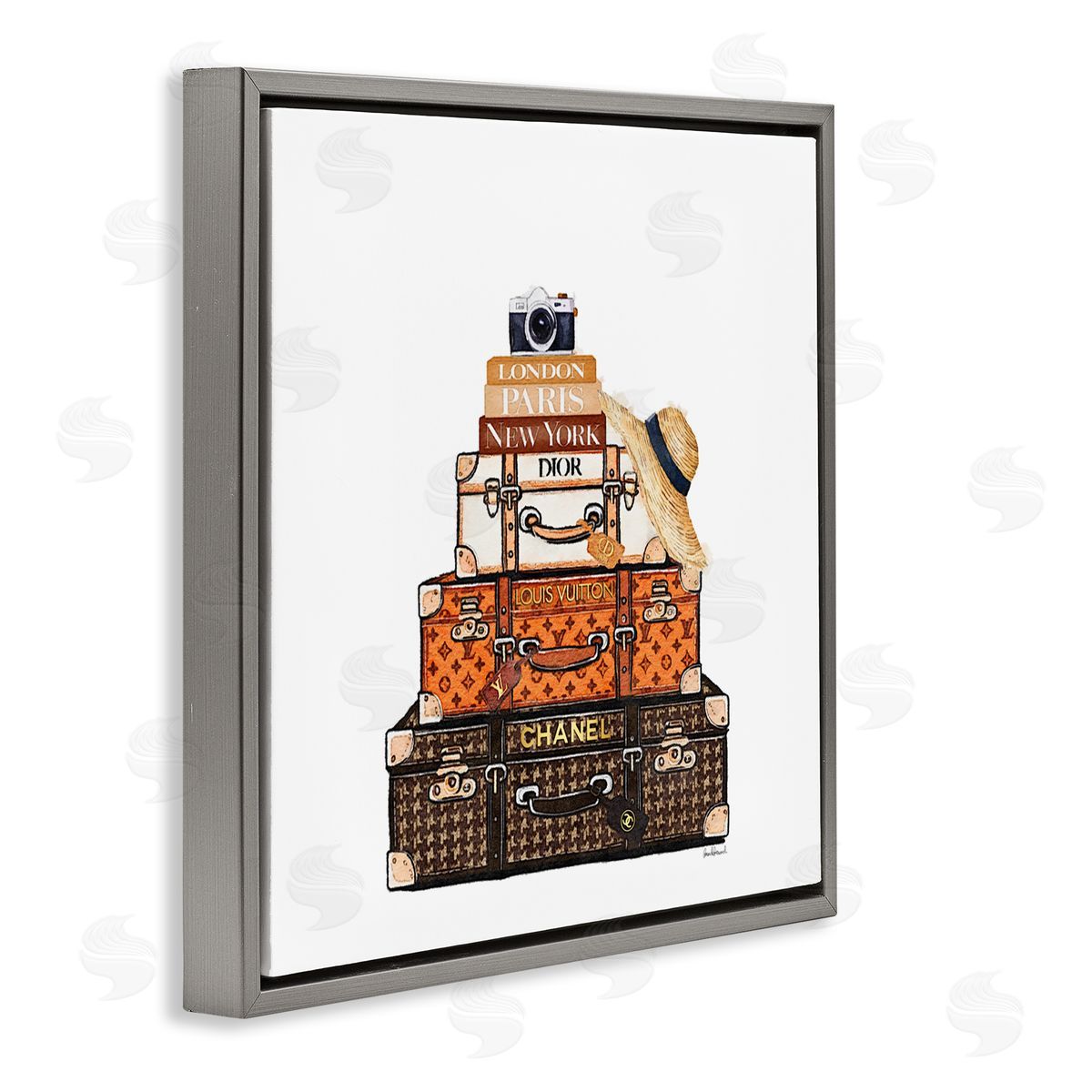 Amanda Greenwood Iconic Travel Suitcases Canvas Wall Art Print