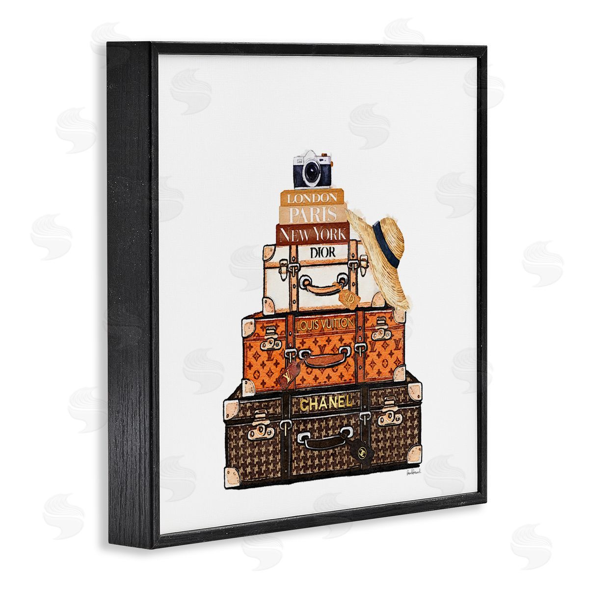 Amanda Greenwood Iconic Travel Suitcases Canvas Wall Art Print