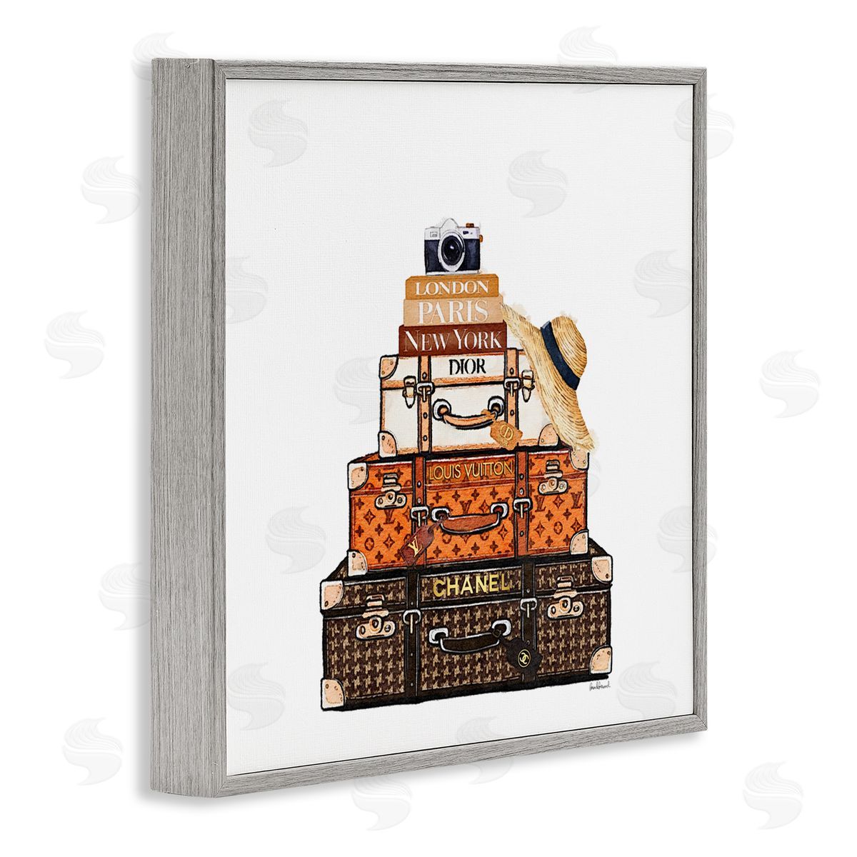 Amanda Greenwood Iconic Travel Suitcases Canvas Wall Art Print