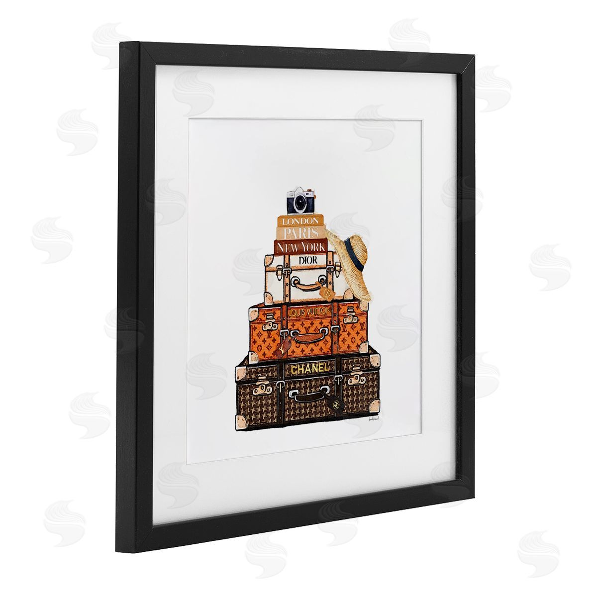 Amanda Greenwood Iconic Travel Suitcases Canvas Wall Art Print