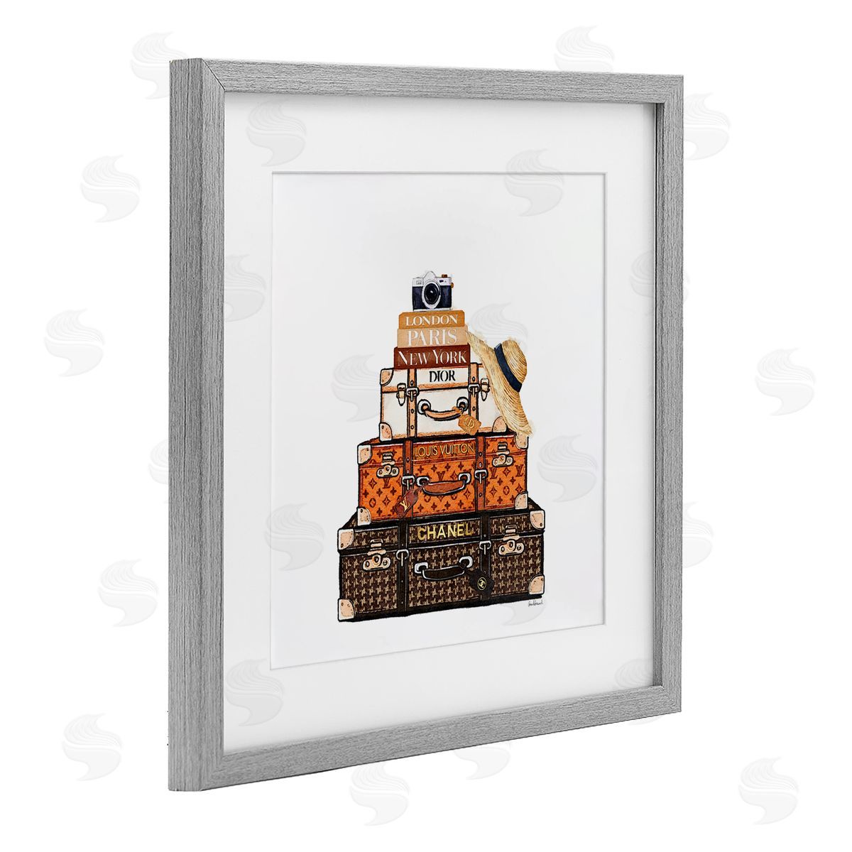 Amanda Greenwood Iconic Travel Suitcases Canvas Wall Art Print