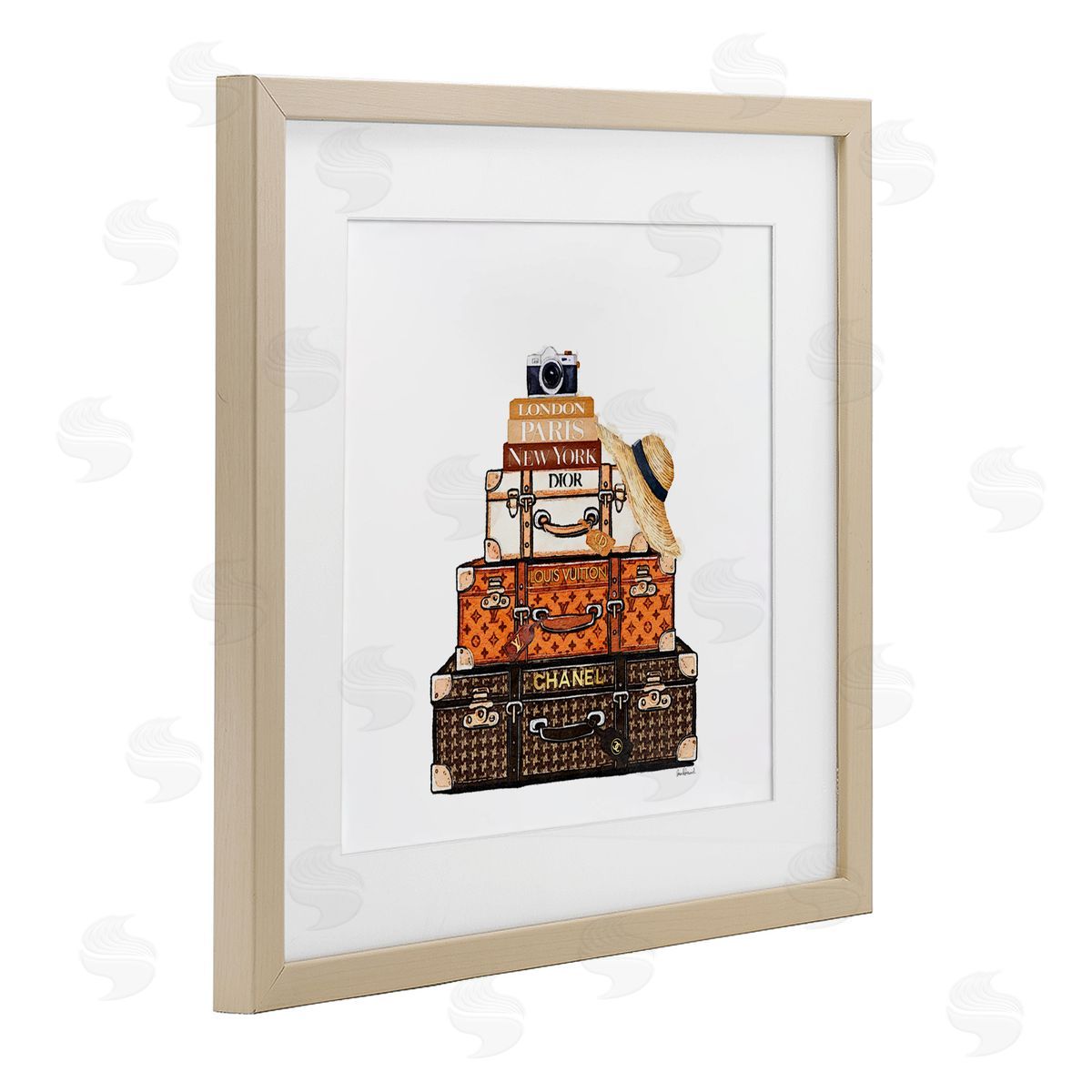 Amanda Greenwood Iconic Travel Suitcases Canvas Wall Art Print