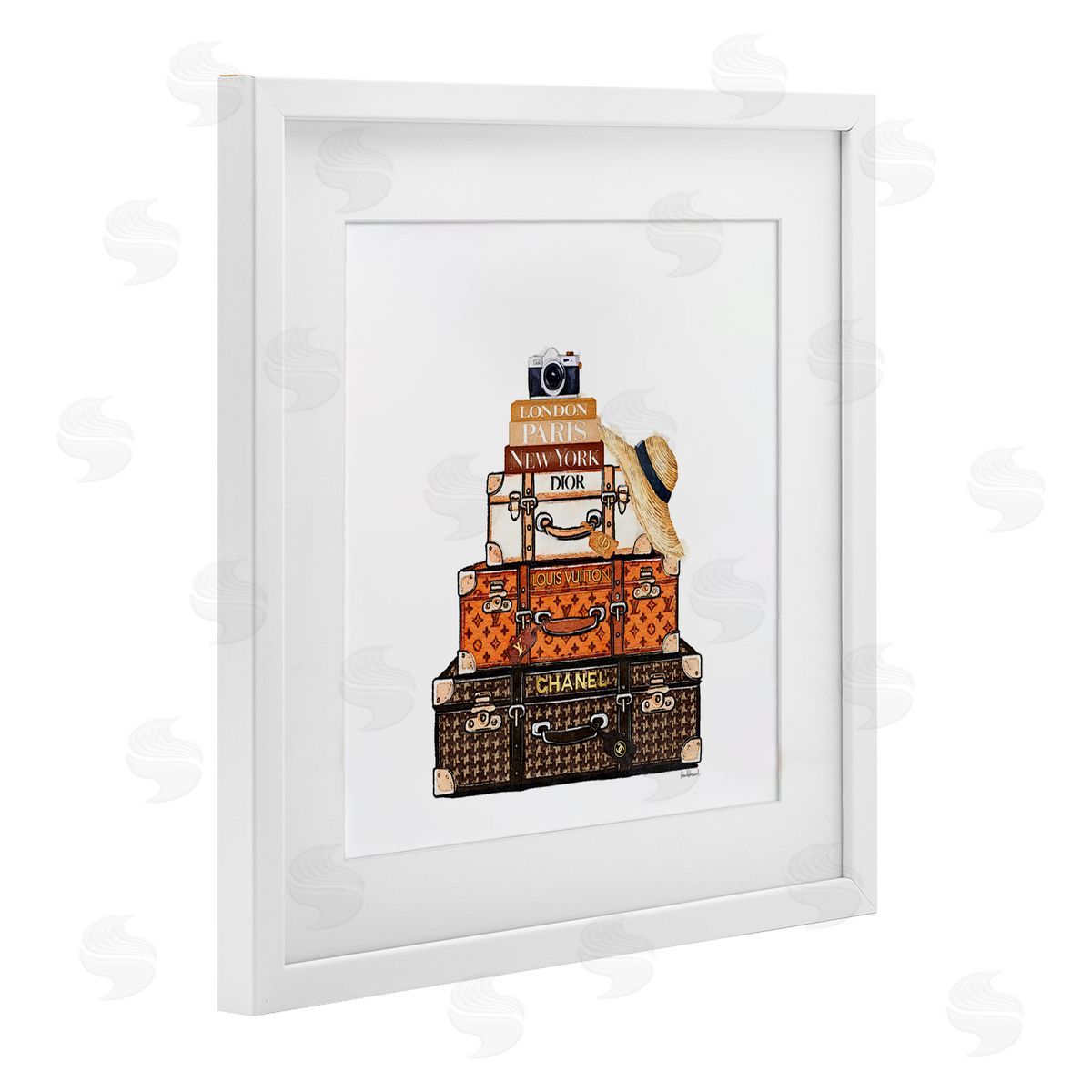 Amanda Greenwood Iconic Travel Suitcases Canvas Wall Art Print