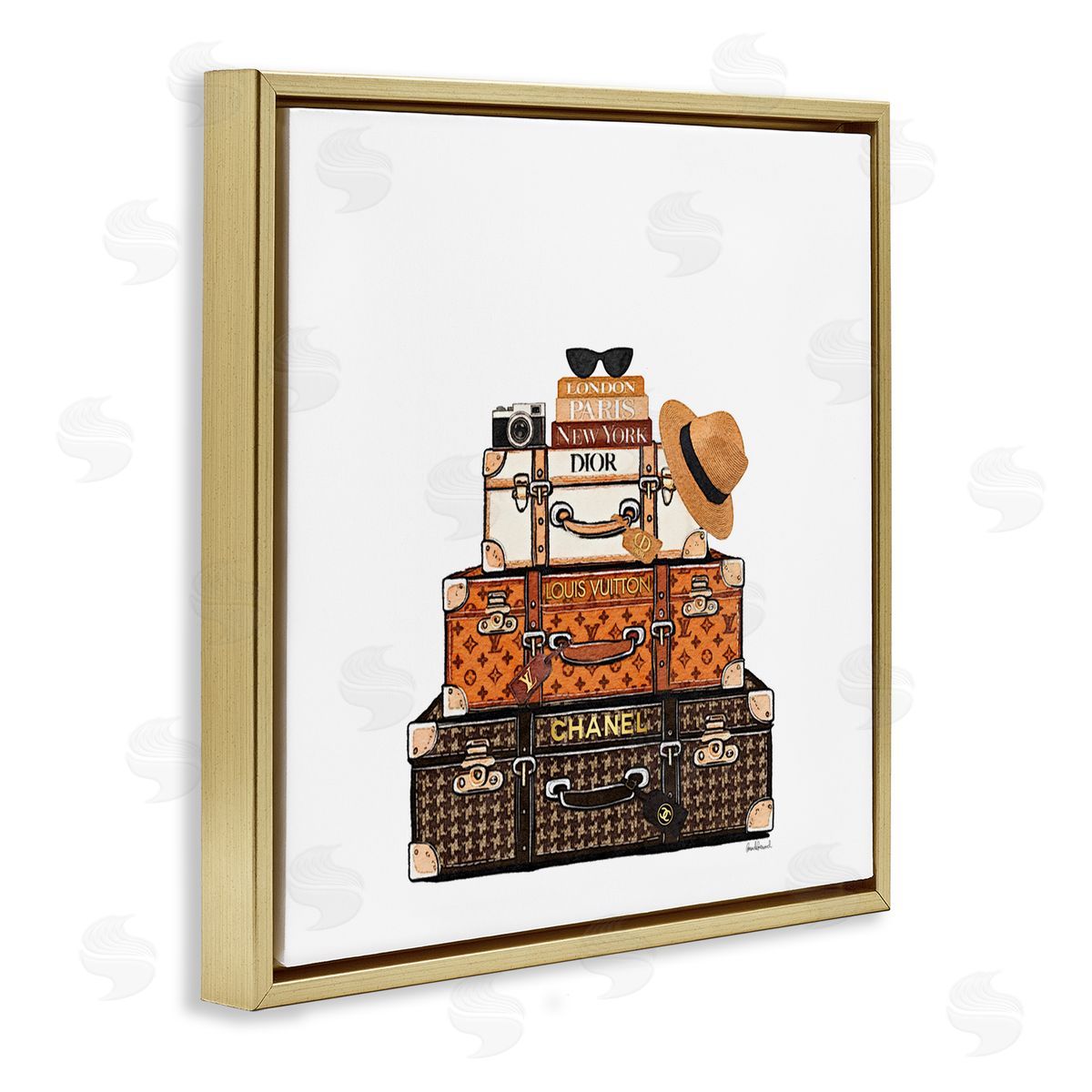 Amanda Greenwood Luxury Travel Luggages Canvas Wall Art Print