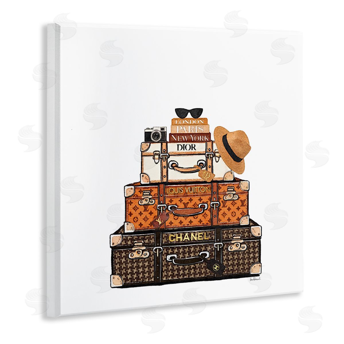 Amanda Greenwood Luxury Travel Luggages Canvas Wall Art Print