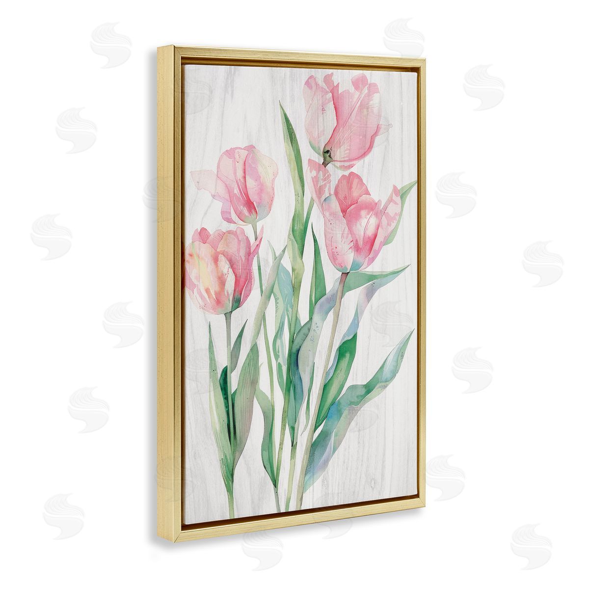 Maya Blooms Pink Tulip Blossoms Canvas Wall Art Print