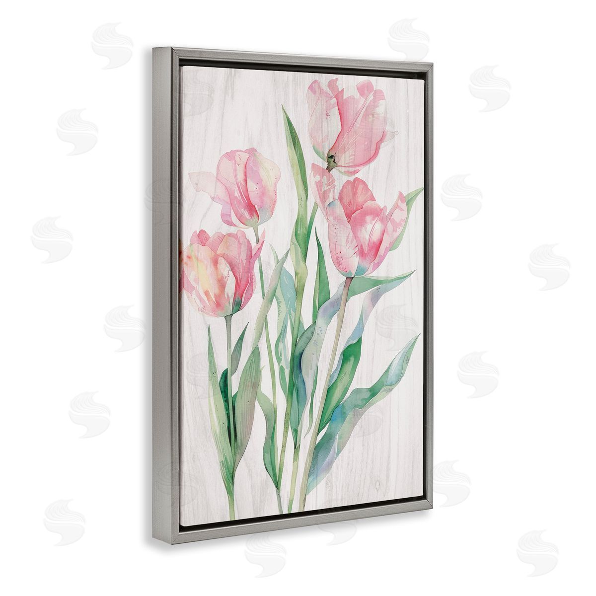 Maya Blooms Pink Tulip Blossoms Canvas Wall Art Print