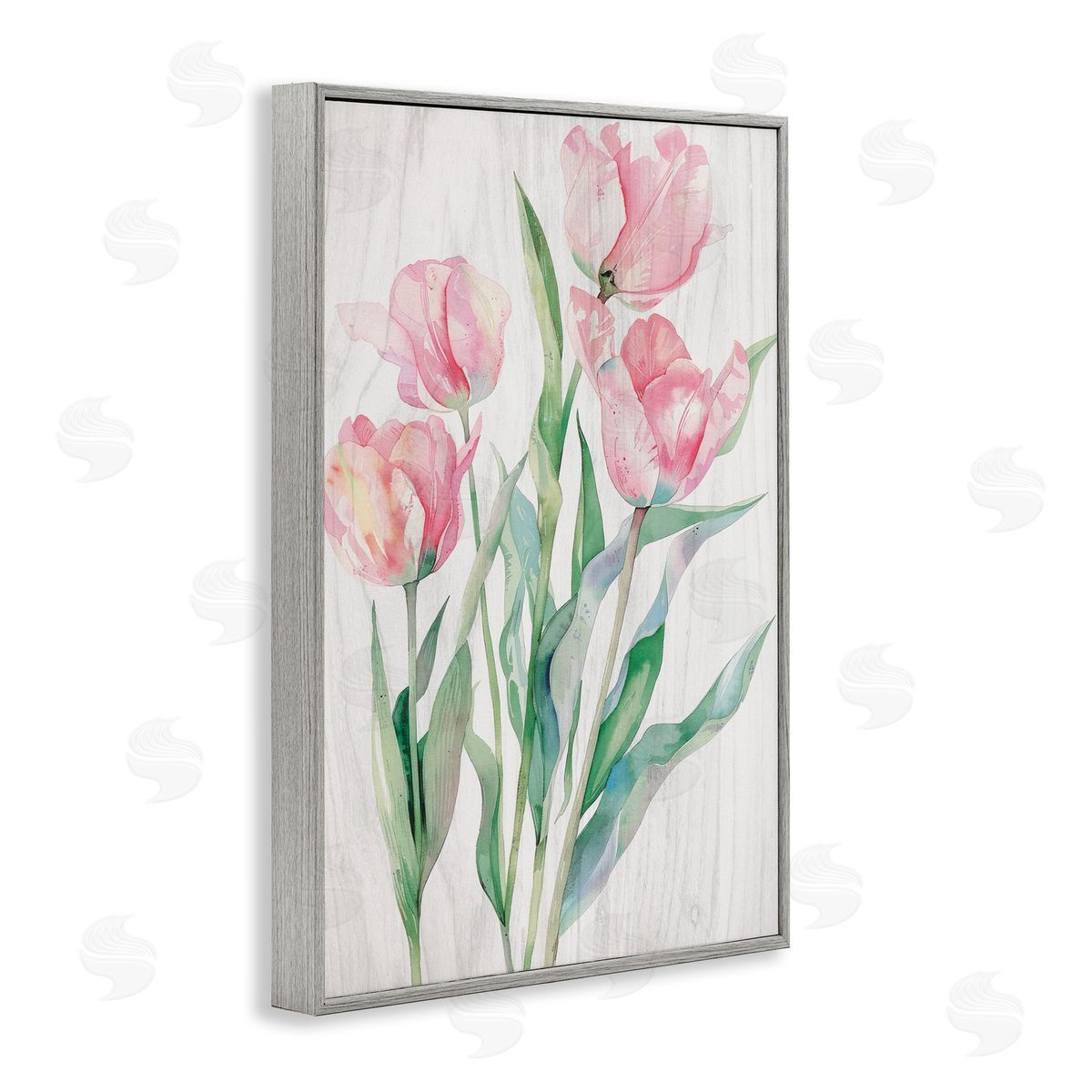 Maya Blooms Pink Tulip Blossoms Canvas Wall Art Print