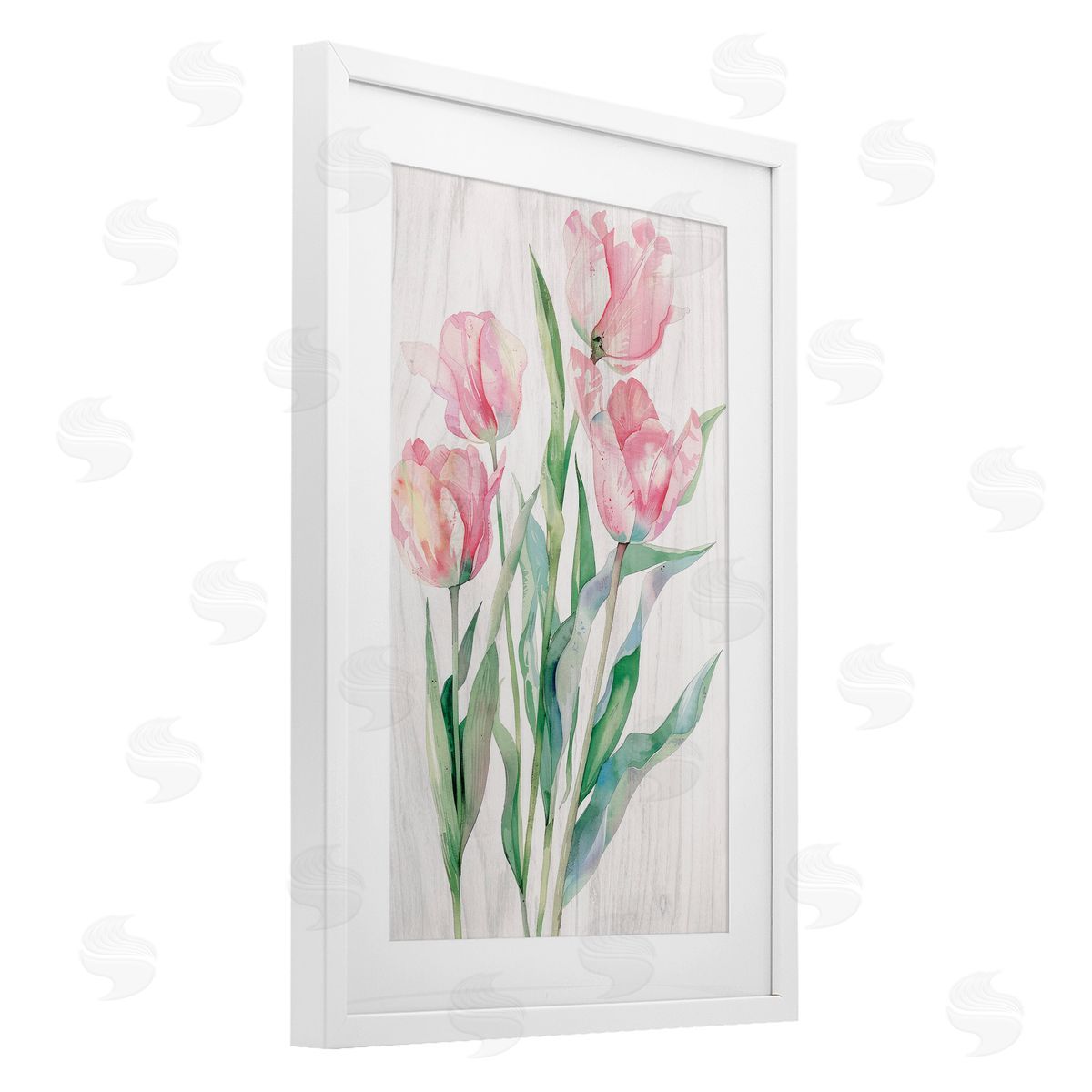 Maya Blooms Pink Tulip Blossoms Canvas Wall Art Print