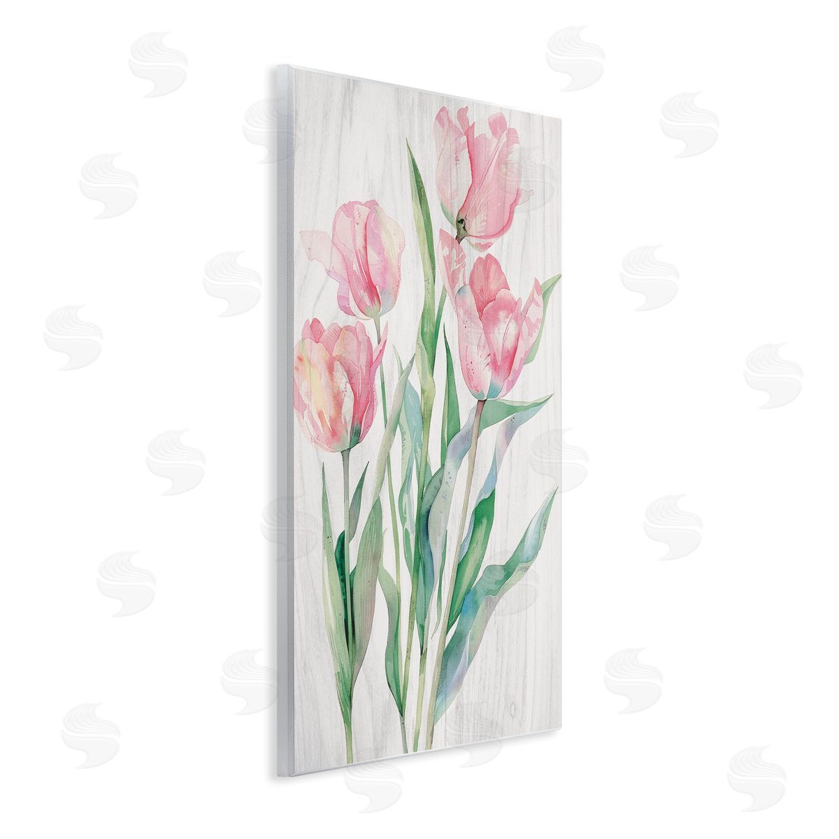 Maya Blooms Pink Tulip Blossoms Canvas Wall Art Print