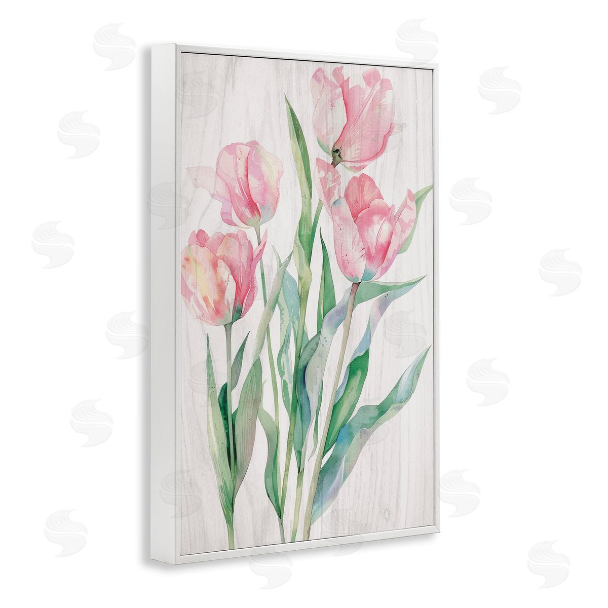 Maya Blooms Pink Tulip Blossoms Canvas Wall Art Print