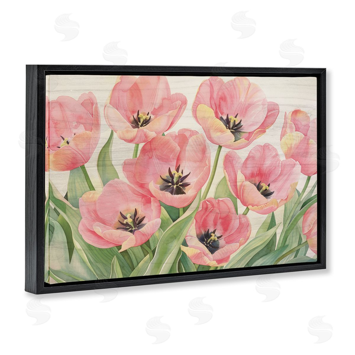 Maya Blooms Shabby Chic Poppy Garden Canvas Wall Art Print