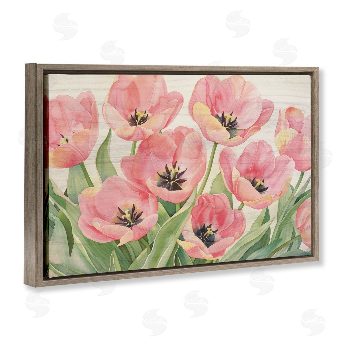 Maya Blooms Shabby Chic Poppy Garden Canvas Wall Art Print