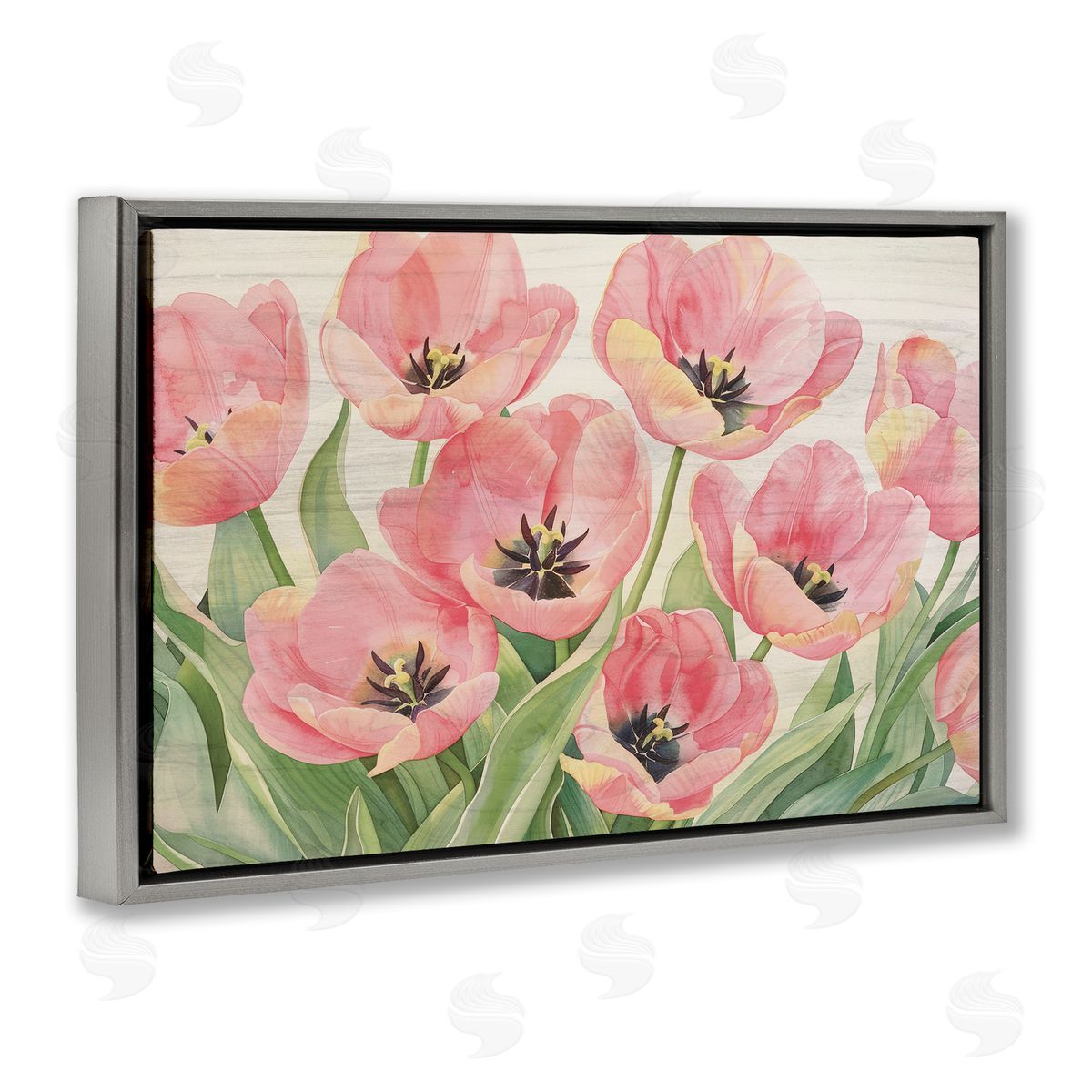 Maya Blooms Shabby Chic Poppy Garden Canvas Wall Art Print